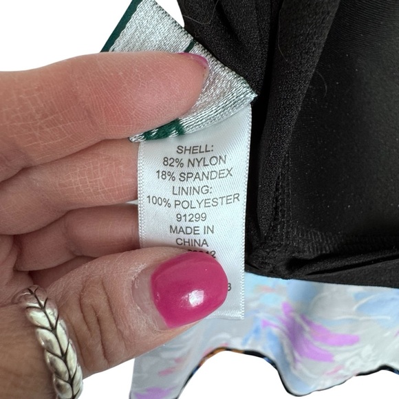 NWT Beach Belle Floral Print Tankini Top size 14 beachy cruise travel vaca - Picture 7 of 9